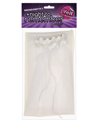 Night to remember veil w/barrrette by sassi girl