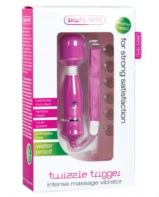 Shots twizzle trigger mini intense massage vibrator - pink