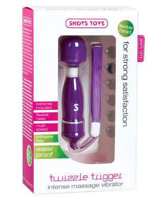 Shots twizzle trigger mini intense massage vibrator - purple