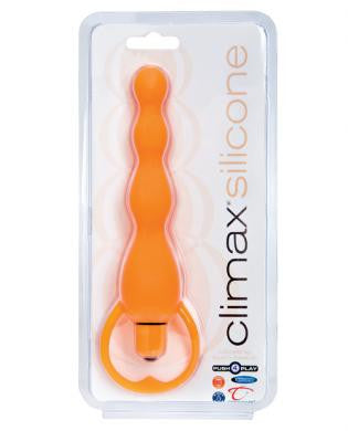 Climax silicone vibrating bum beads - orange