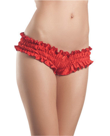 Mini ruffled booty shorts red xl